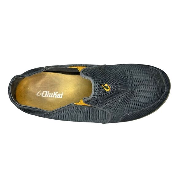 OluKai Men’s 8.5 Nohea Mesh Slip-On Shoes Shadow Gray Breathable Comfort - Picture 5 of 7